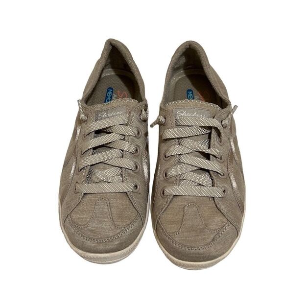 Skechers air cooled memory foam tan slip on Sz 6.5 - Picture 1 of 6